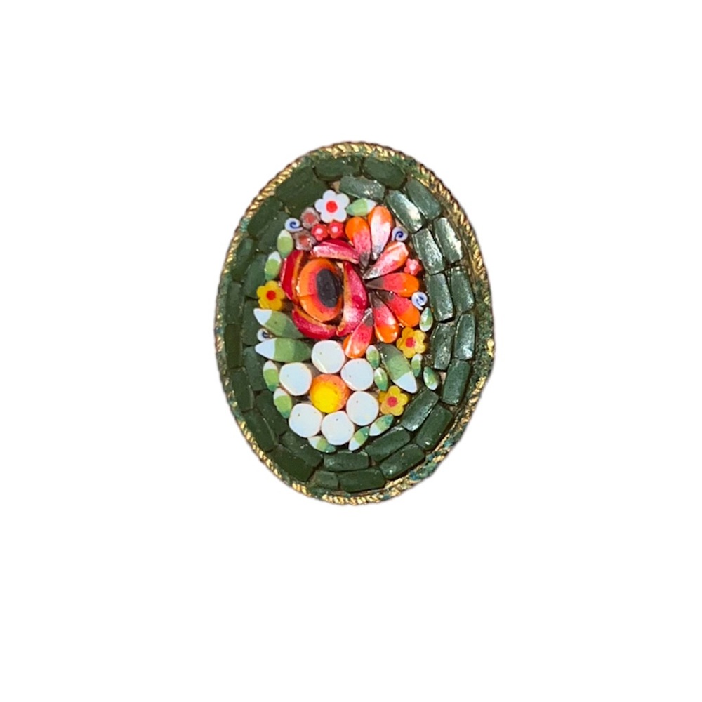 Vintage Mosaic Brooch